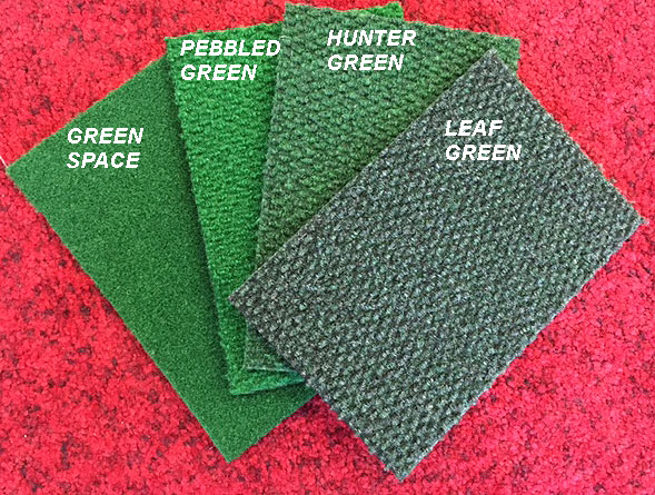 Grass looking carpet tiles